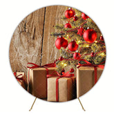 Christmas Presents Round Backdrop for Festive Holiday Party