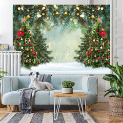Lofaris Christmas Tree and Glitter Light Backdrop for