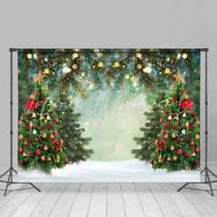 Lofaris Christmas Tree and Glitter Light Backdrop for