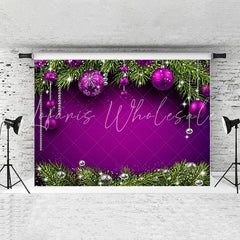 Lofaris Christmas Tree Decoration Balls Glitter Photo Backdrops