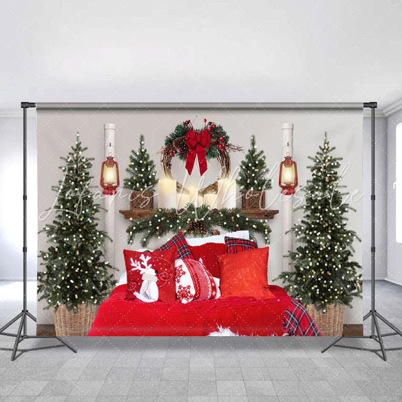 Lofaris Christmas Tree Red Blanket Backdrop For Party