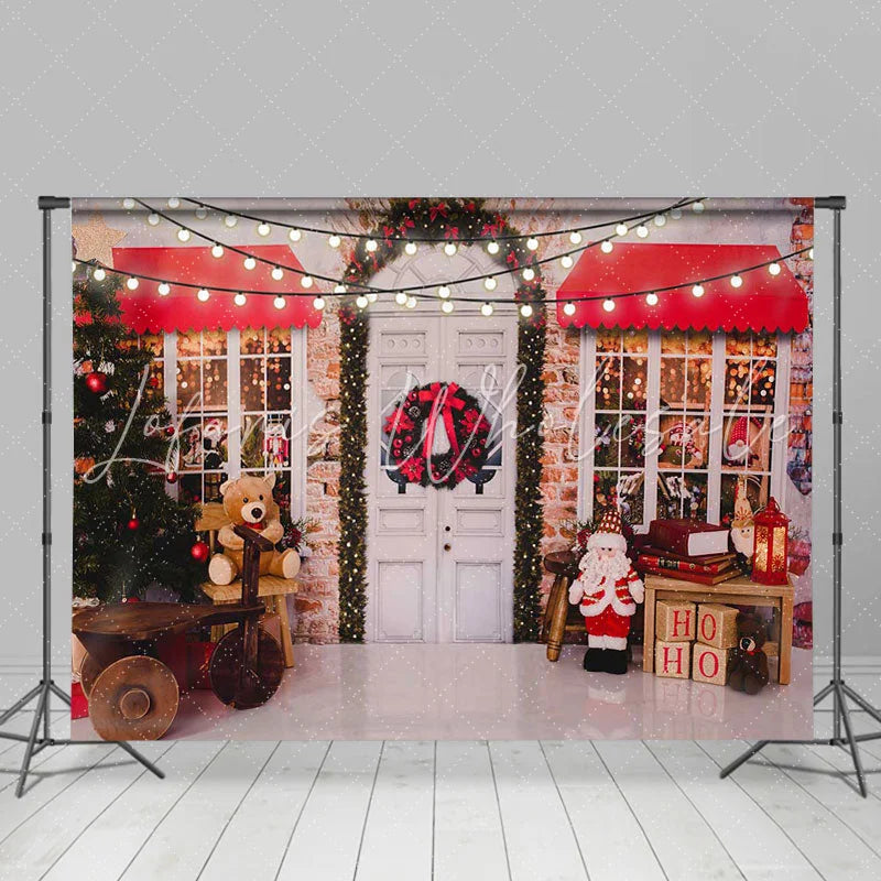 Lofaris Christmas tree Santa Claus light backdrop