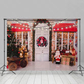 Lofaris Christmas tree Santa Claus light backdrop