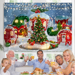 Lofaris Christmas Tree Snowflake Light Photoshoot Backdrop for Party