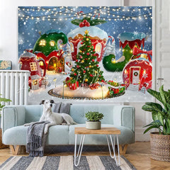 Lofaris Christmas Tree Snowflake Light Photoshoot Backdrop for Party