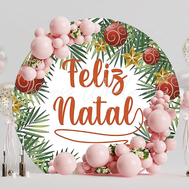 Christmas Wreath Festive Round Backdrop for Holiday Season