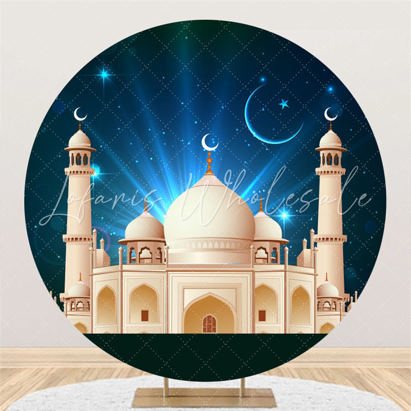 Lofaris Circle Blue Night Palace Backdrop For Eid Mubarak