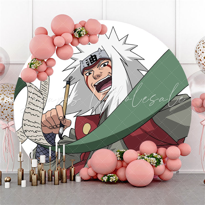 Lofaris Circle Cartoon Film Character Birthday Party Backdrop