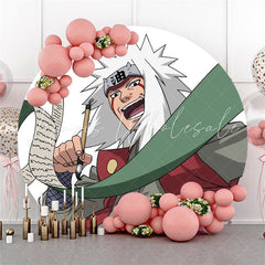 Lofaris Circle Cartoon Film Character Birthday Party Backdrop