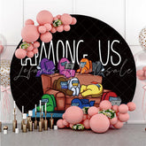 Lofaris Circle Cartoon Games Happy Birthday Backdrop For Boy