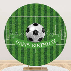 Lofaris Circle Football Field Stripe Backdrop For Birthday