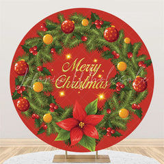 Lofaris Circle Glitter Christmas Backdrop For Holiday Party