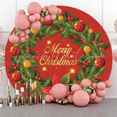 Lofaris Circle Glitter Christmas Backdrop For Holiday Party
