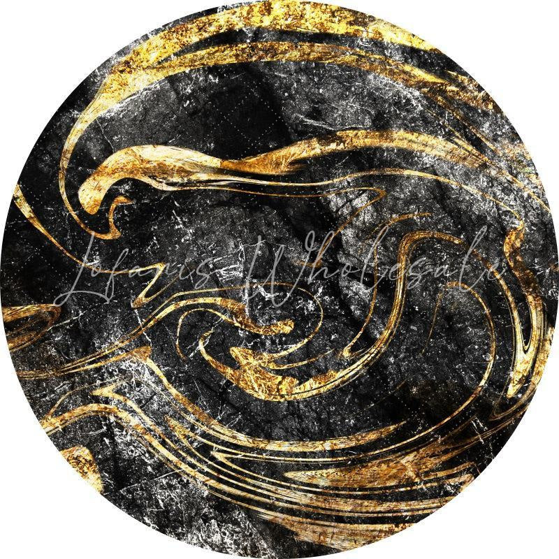 Lofaris Circle Glitter Marbling Party Backdrop For Birthday