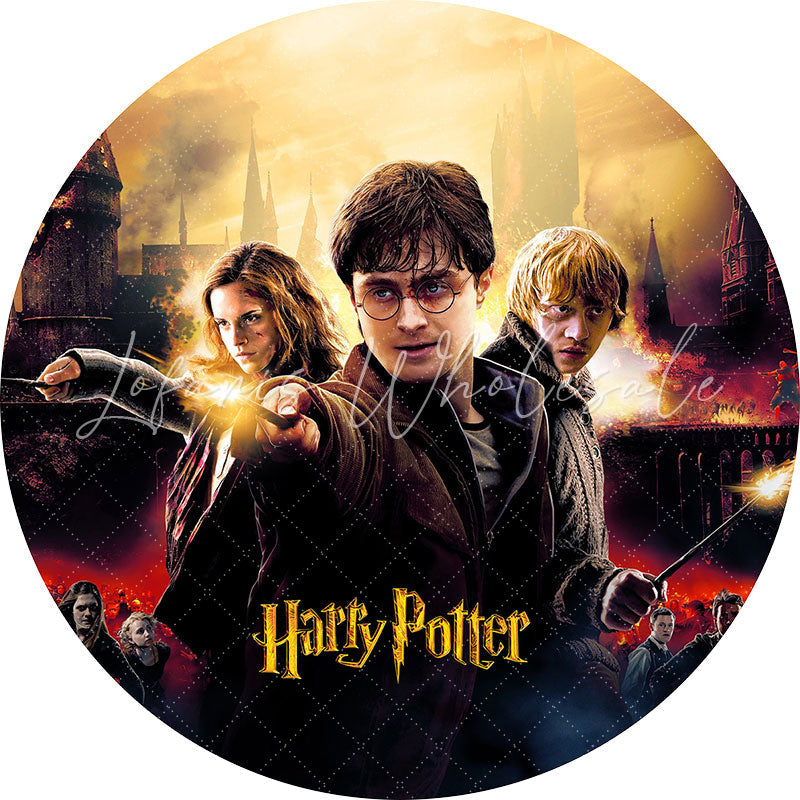 Lofaris Circle Magic Film Character Happy Birthday Backdrop Kit