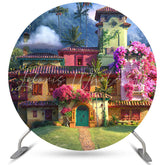 Lofaris Circle Magic Nature Forest House Happy Birthday Backdrop