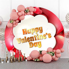 Lofaris Circle Red Love Gold Happy Valentines Day For Party