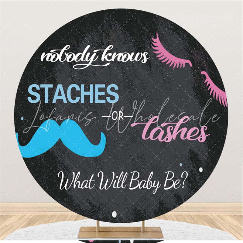 Lofaris Circle Stachers Or Tashes Baby Shower Party Backdrop