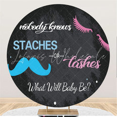 Lofaris Circle Stachers Or Tashes Baby Shower Party Backdrop