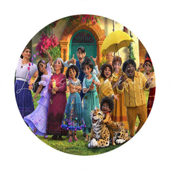 Lofaris Circle Warm Family And Leopard Backdrop For Decoration