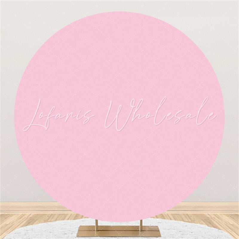 Lofaris Circlr Solid Pink Simple Party Round Backdrops