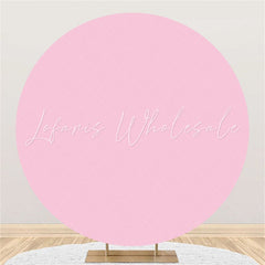 Lofaris Circlr Solid Pink Simple Party Round Backdrops