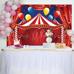Circus Carnival Lights Stars Tent Theme Party Photo Backdrop