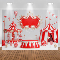 Lofaris Circus Stage Playground Birthday Backdrop For Kids