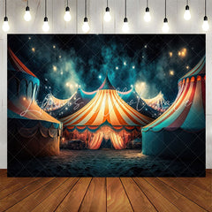 Lofaris Circus Tents Smoke Star Night Birthday Backdrop