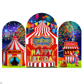 Circus Theme Birthday Baby Shower Party Background Arch Backdrop Wall Cloth Cover
