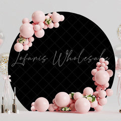 Classic Black Elegant Party Round Backdrop For Stylish Event Setting