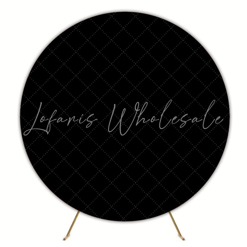 Classic Black Elegant Party Round Backdrop For Stylish Event Setting