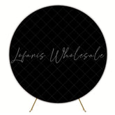 Classic Black Elegant Party Round Backdrop For Stylish Event Setting