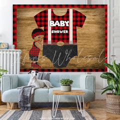 Lofaris Classic Lattice Wooden Baby Shower Backdrop For Boy