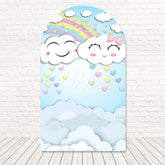 Cloud Love Rain Arch Backdrop for Soft and Whimsical Event Decor