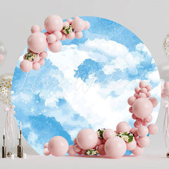 Clouds Round Backdrop for Dreamy Party Event