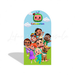Cocomelon Birthday Baby Shower Party Arch Backdrop Wall Cloth Cover