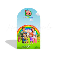Cocomelon Theme Birthday Baby Shower Party Arch Backdrop Wall Cloth Cover