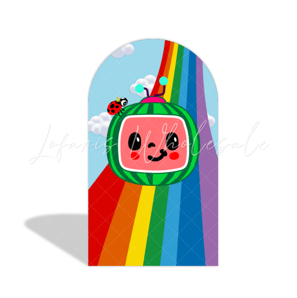 Cocomelon Theme Happy Birthday Party Arch Backdrop Cover