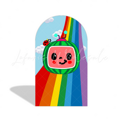 Cocomelon Theme Happy Birthday Party Arch Backdrop Cover