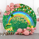 Lofaris Coins Hat Rainbow St Patricks Day Round Backdrop