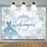 Lofaris Cold Winter With Crown Happy 15Th Birthday Backdrop