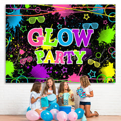Lofaris Colored And Graffiti Glow Party Birthday Backdrop