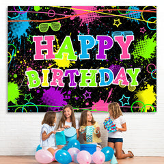 Lofaris Colored And Graffiti Happy Birthday Bcakdrop For Party