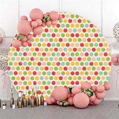 Lofaris Colored Ball Happy Birthday Round Backdrop For Party