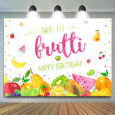 Lofaris Colored Fruits 2nd Happy Birthday Backdrop For Party