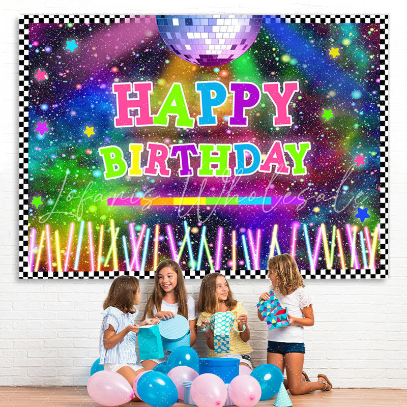 Lofaris Colored Light And Star Bokeh Birthday Party Backdrop