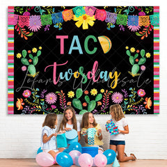 Lofaris Colored Plants With Black 2nd Birthday Party Backdrop