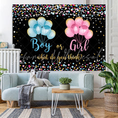Lofaris Colorful And Glitter Balloons Baby Shower Backdrop