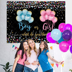Lofaris Colorful And Glitter Balloons Baby Shower Backdrop